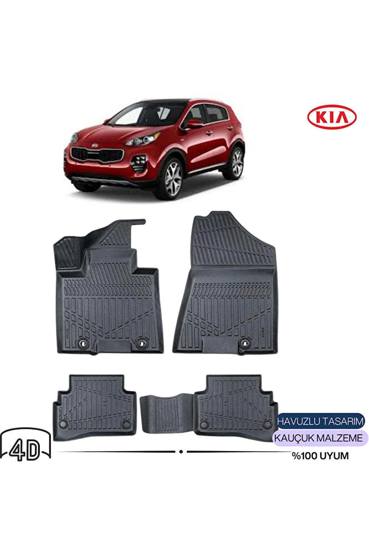  KİA SPORTAGE 2019 4D Havuzlu Paspas 