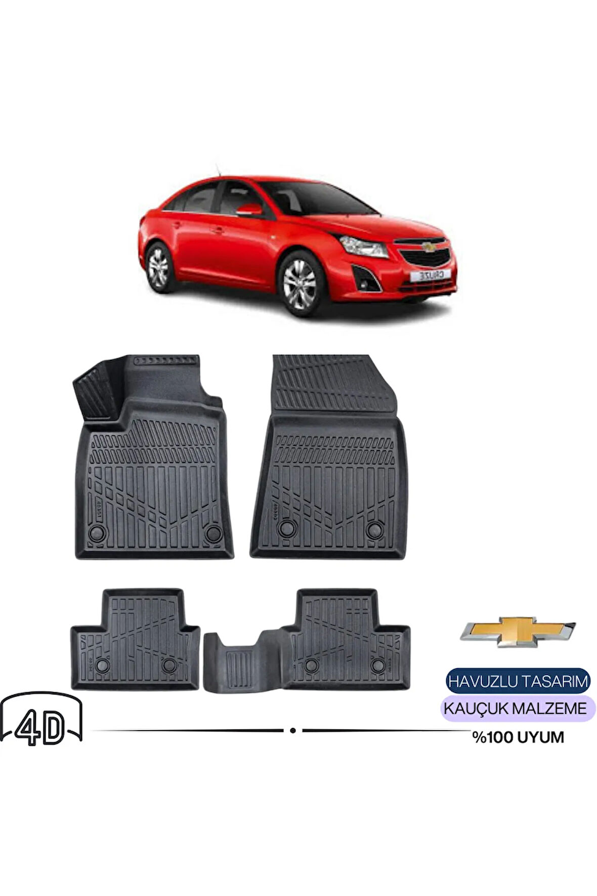  CHEVROLET CRUZE 2008 4D Havuzlu Paspas 