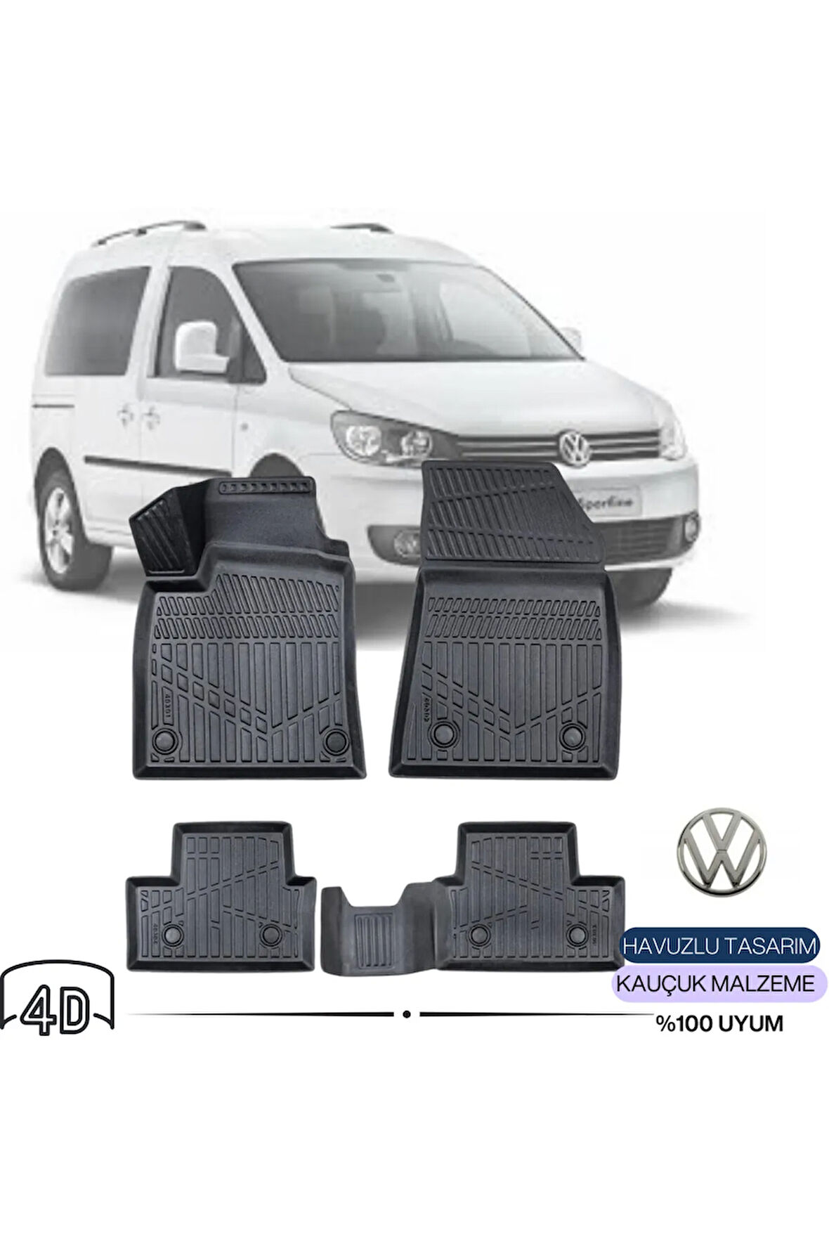  VOLKSWAGEN CADDY 2018 4D Havuzlu Paspas 