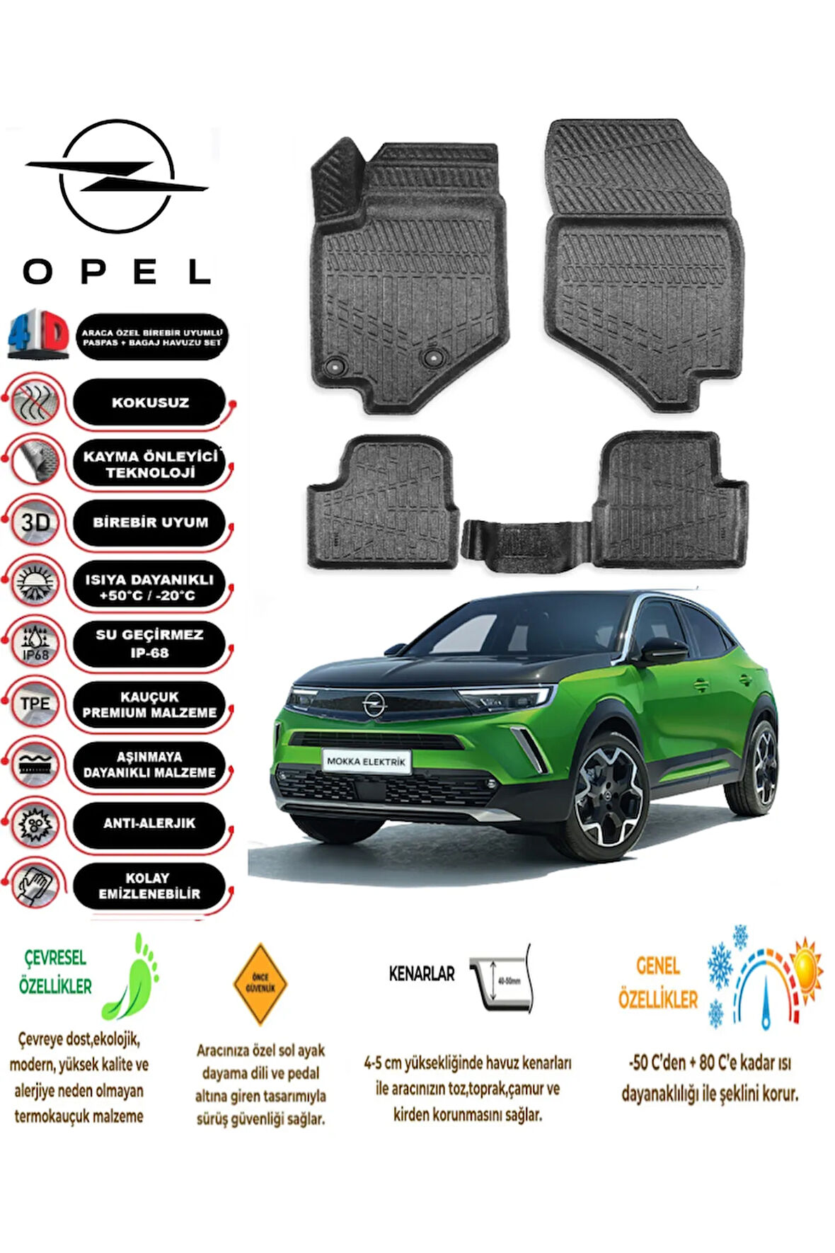  Opel Mokka 2022 4D Havuzlu Paspas 