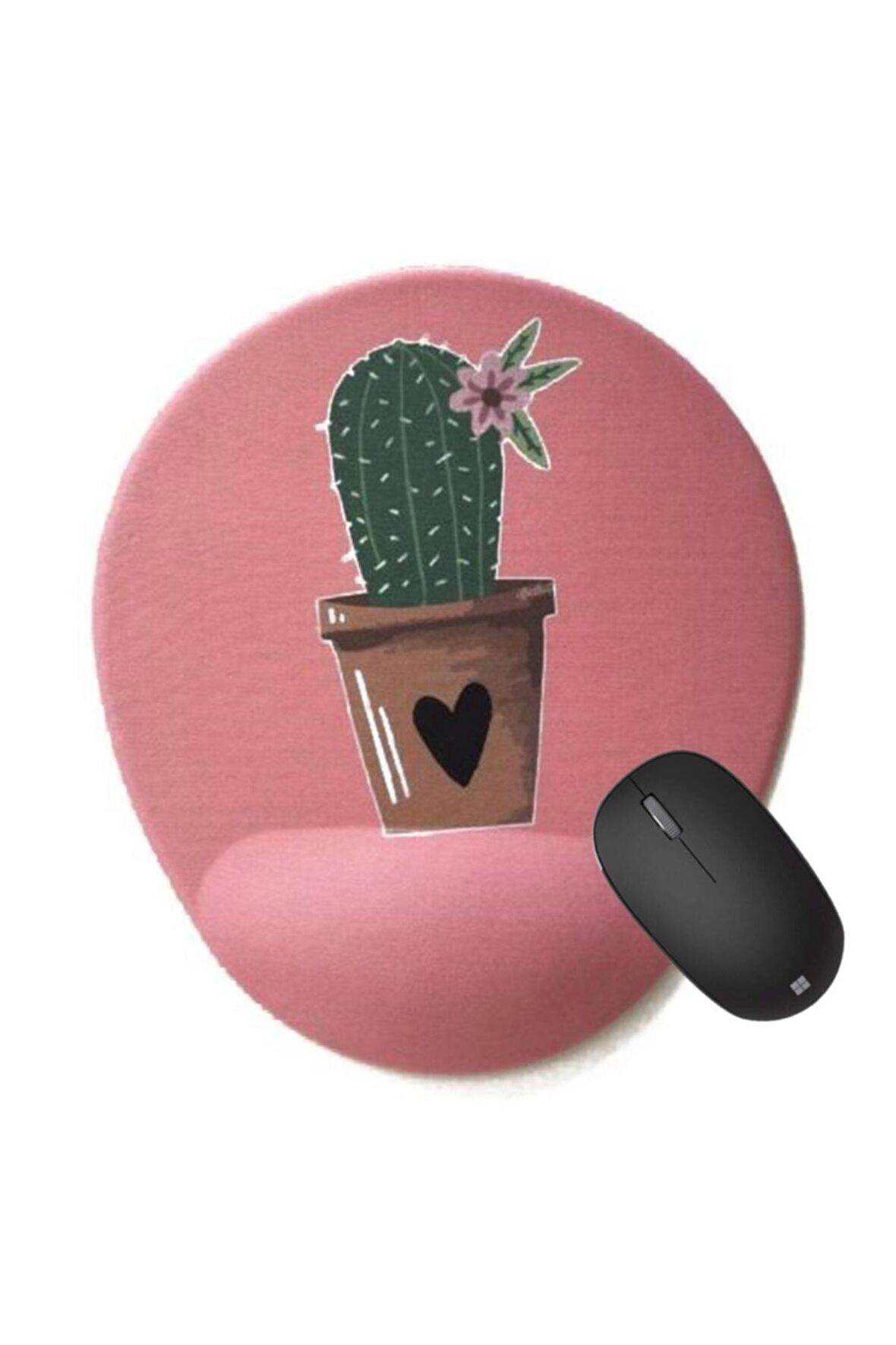 Cactus Bılek Desteklı Mouse Pad - Pembe