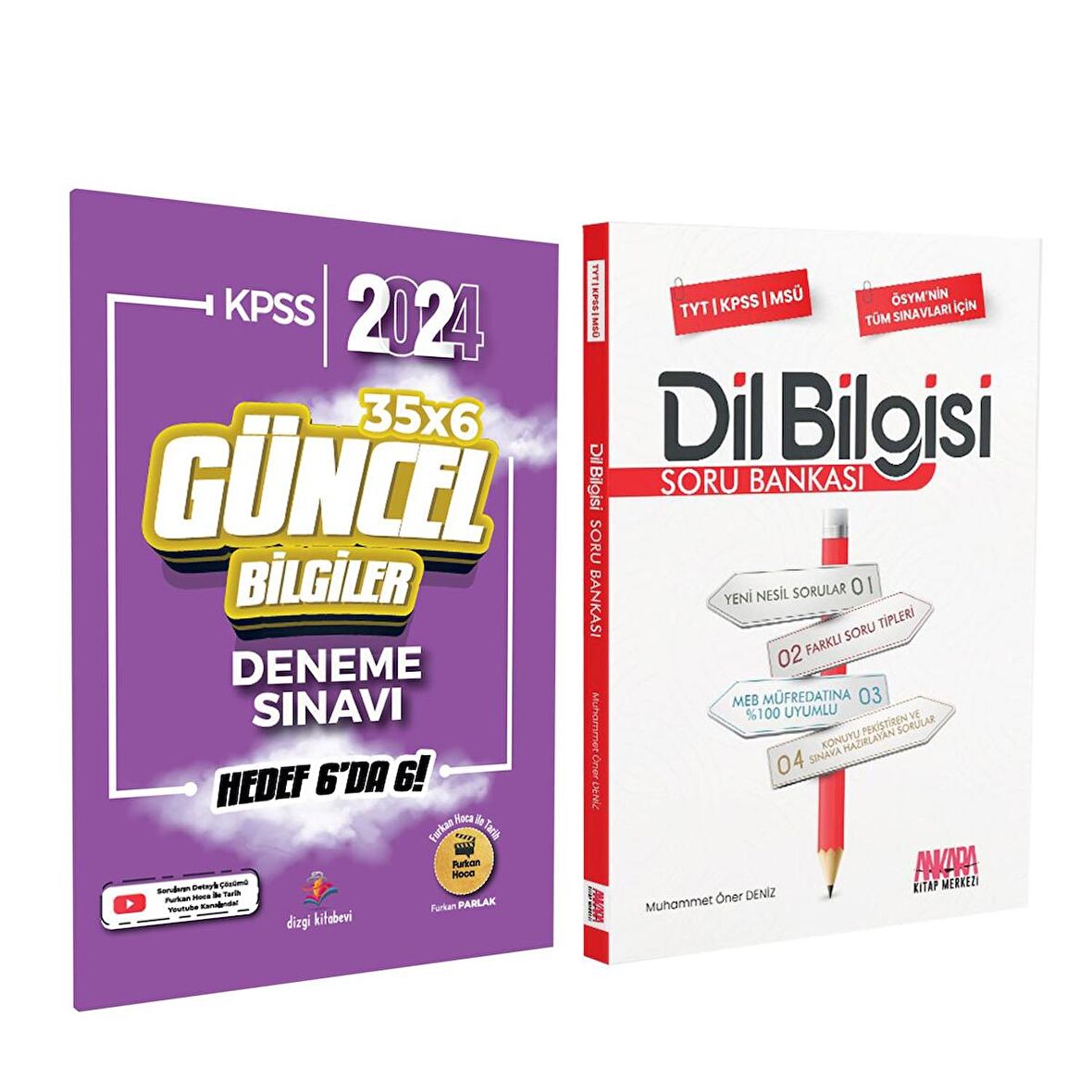 Dizgi 2024 KPSS Güncel Bilgiler 35 Deneme ve AKM Dil Bilgisi Soru Bankası Seti 2 Kitap