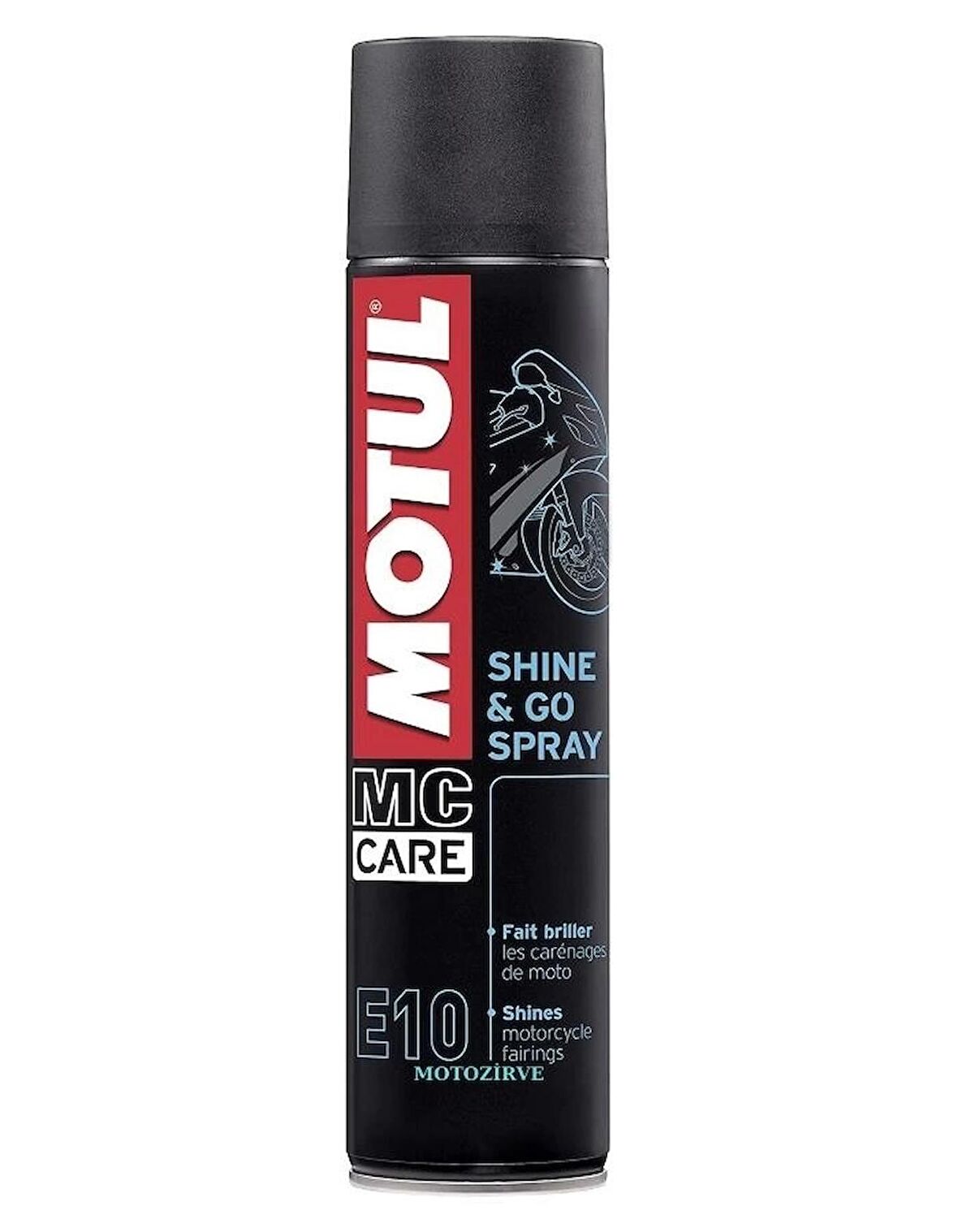 Motul E10 Parlatıcı Cila Shine & Go  Sprey 400 ml