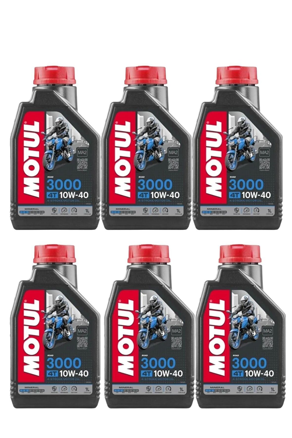 Motul 3000 10w40 4T Mineral Motor Yağı 1 Litre 6 lı Paket