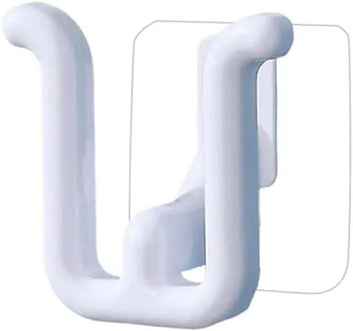 Microcase Güçlü Plastik Yapışkanlı Banyo Hol vb. Alan için Terlik Askılığı AL4469 - 1 Adet Beyaz