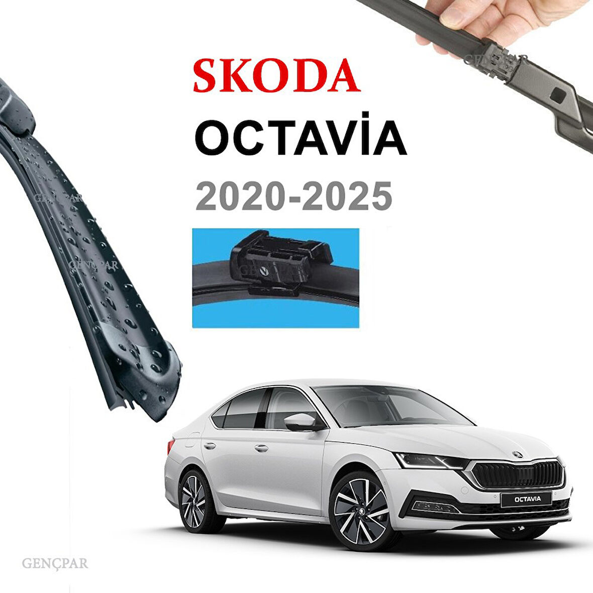 SKODA OCTAVİA ÖN SİLECEK TAKIMI (2 ADET) 2020-2025