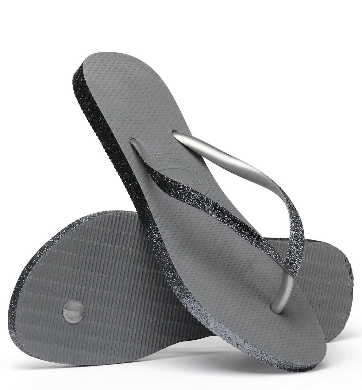 Slim Sparkle II Steel Grey Kadın Terlik