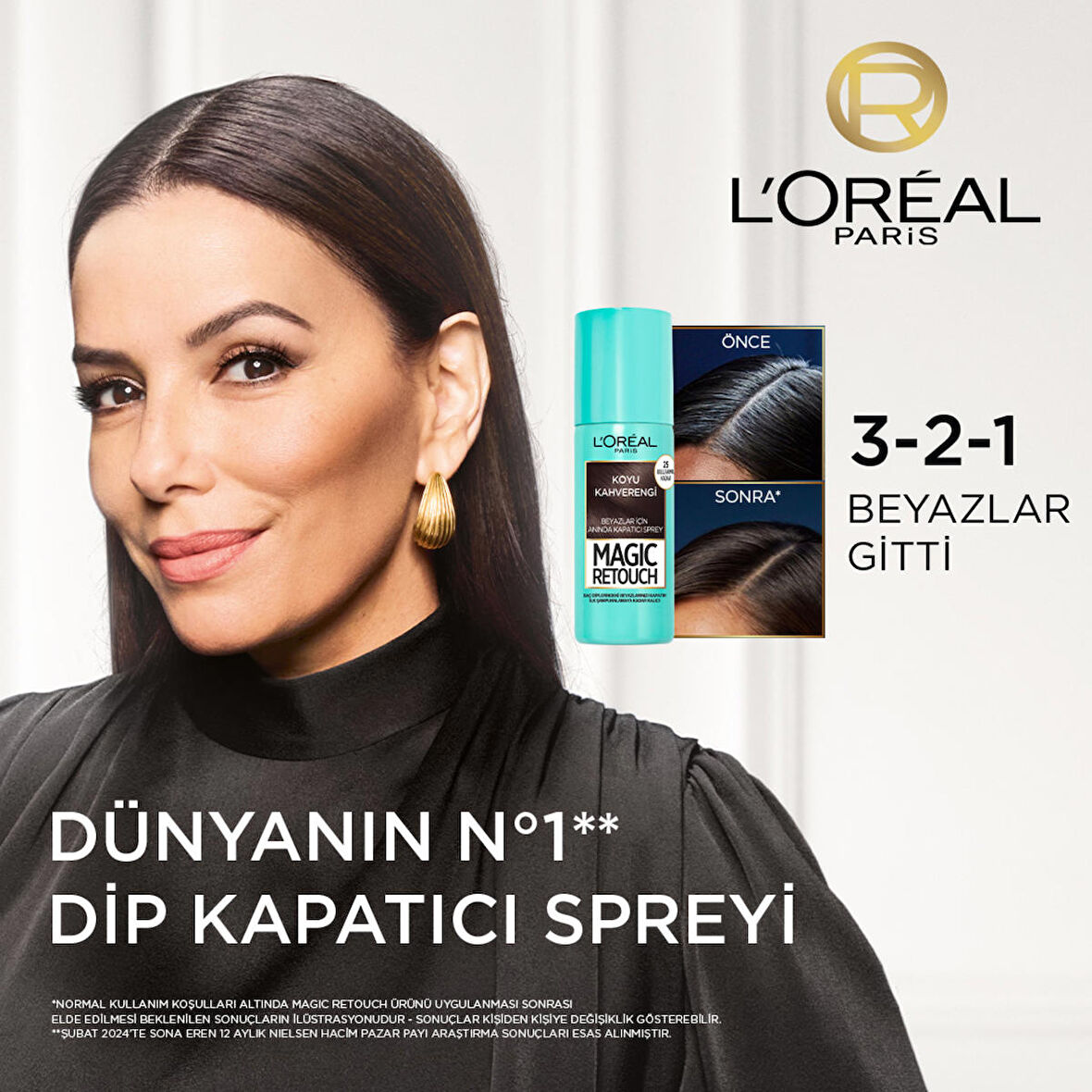 L'Oréal Paris Magic Retouch Beyaz Dipleri Kapatıcı Sprey - Koyu Kahverengi