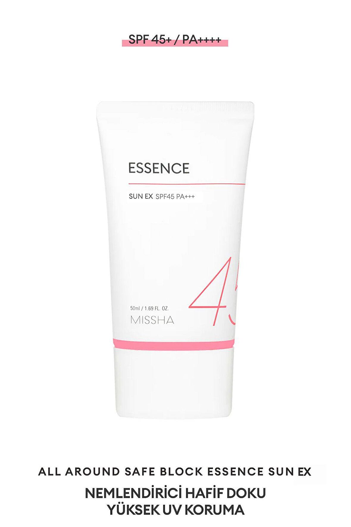Missha Essence 45 Faktör Kırışıklık Karşıtı Tüm Cilt Tipleri İçin Renksiz Yüz Güneş Koruyucu Krem 50 ml