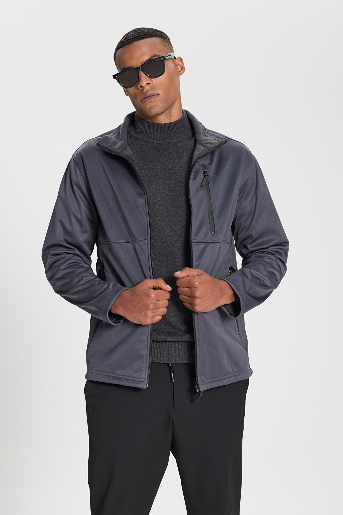 Sıcak Tutan Comfort Fit Rahat Kesim Dik Yaka Mont