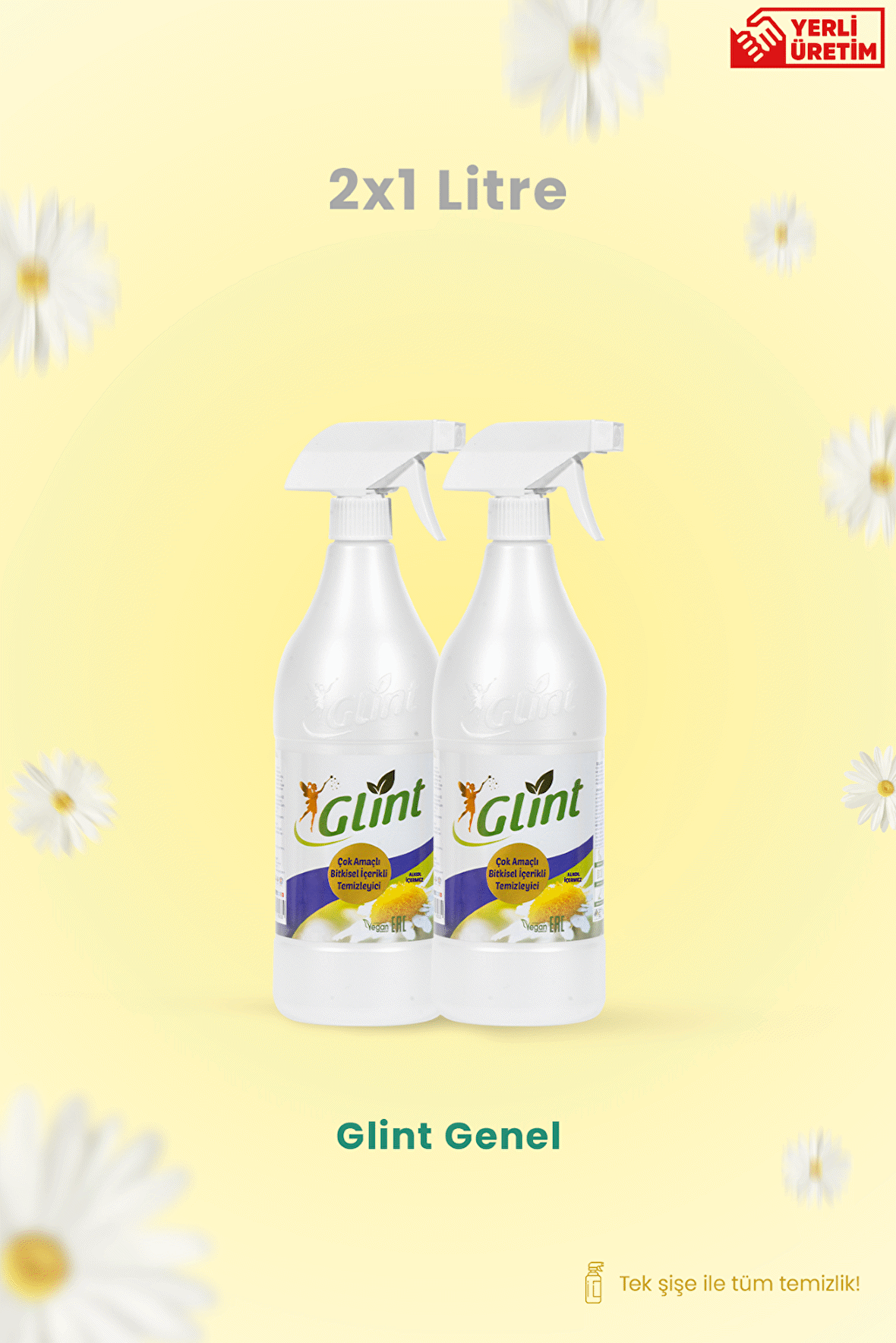 Glint 2 X 1 Lt . Çok Amaçlı Temizleyici Leke Çıkarıcı