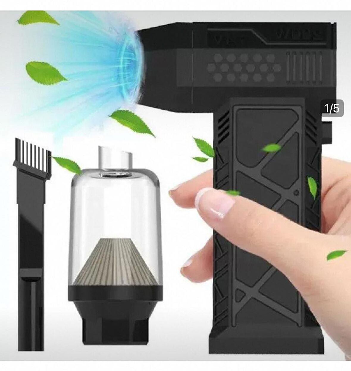 Inovaxis Araç Süpürgeli 3 Kademe Ayarlı Mini Jet Fan Tabancası