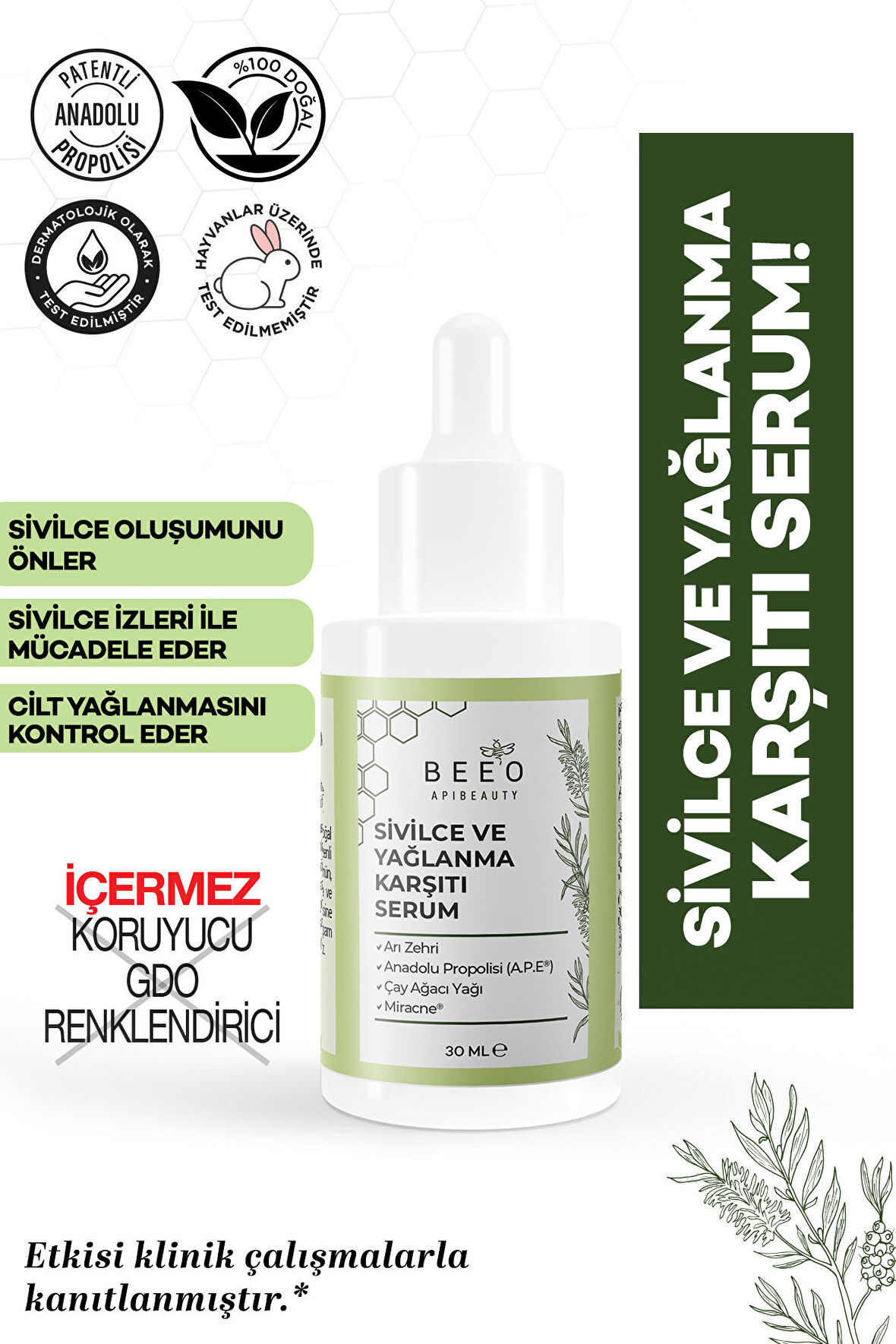 Apibeauty Sivilce Ve Yağlanma Karşıtı Serum