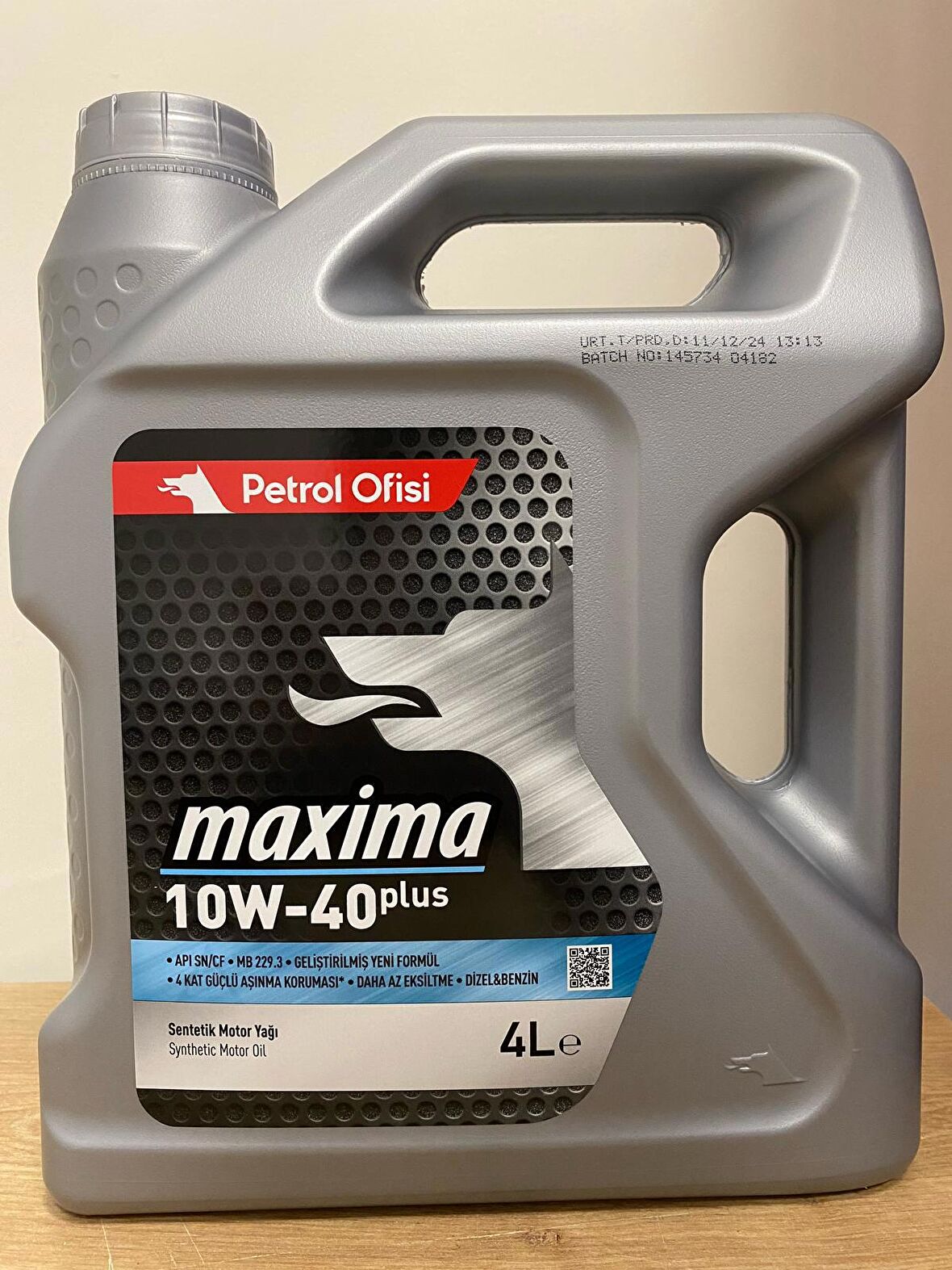 Petrol Ofisi 10W-40 Maxima 4Litre Motor Yağı (2024 Üretim)