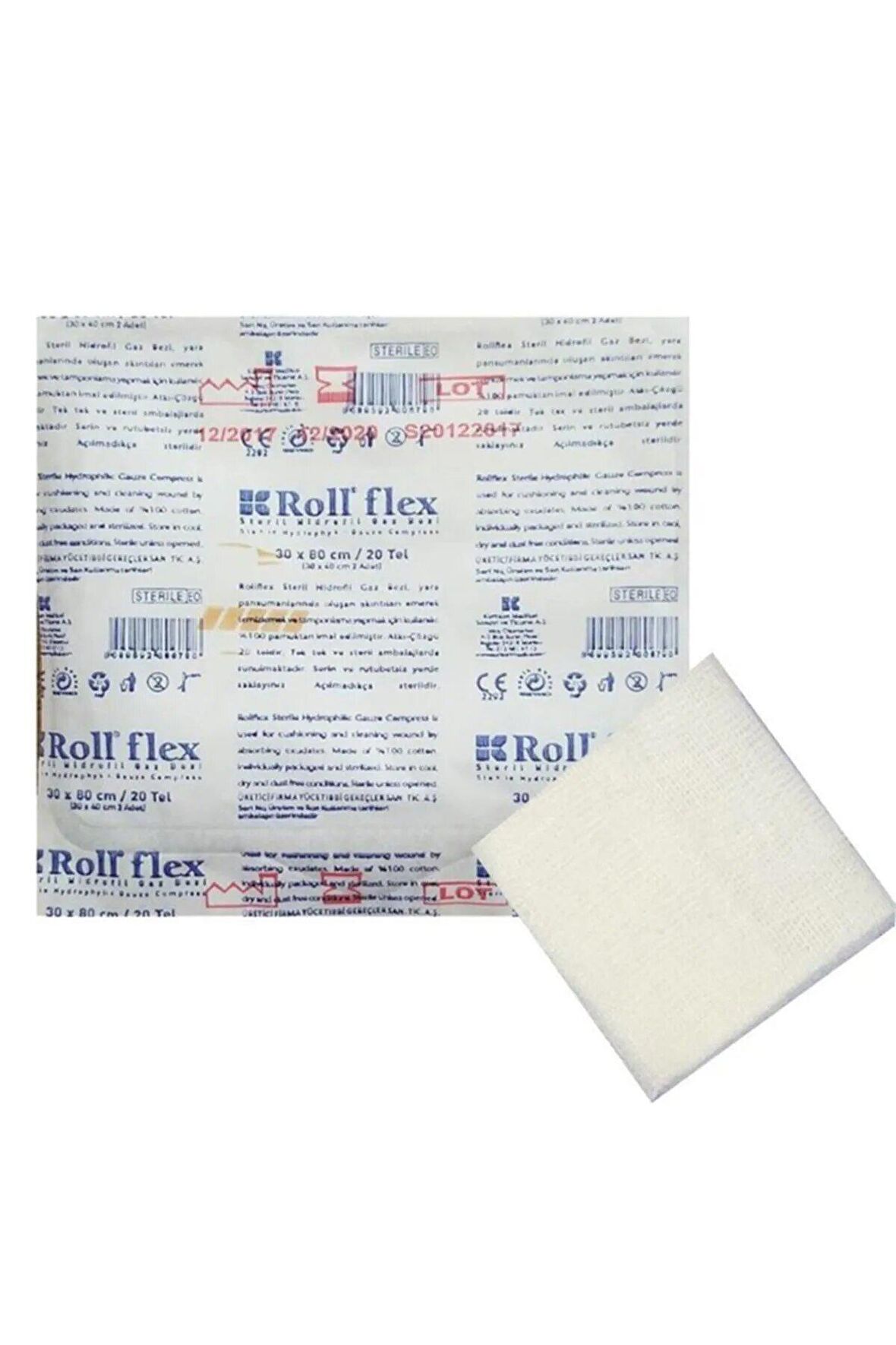 Roll Flex Steril Gazlı Bez 30cm x 80cm - 1 Adet