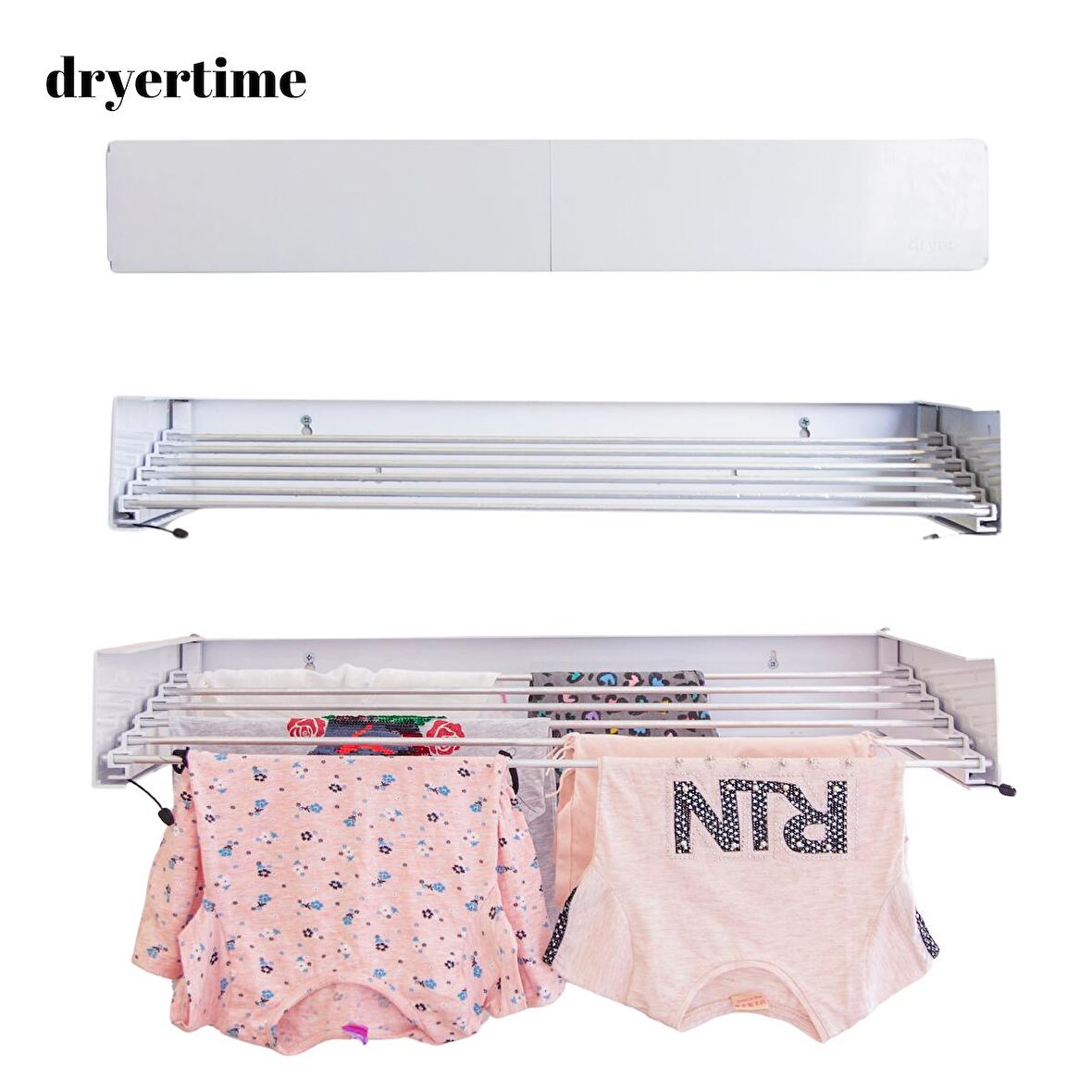 dryertime duvara monte katlanabilir çamaşır askılık, akordiyon askılık,portatif çamaşır kurutma askısı