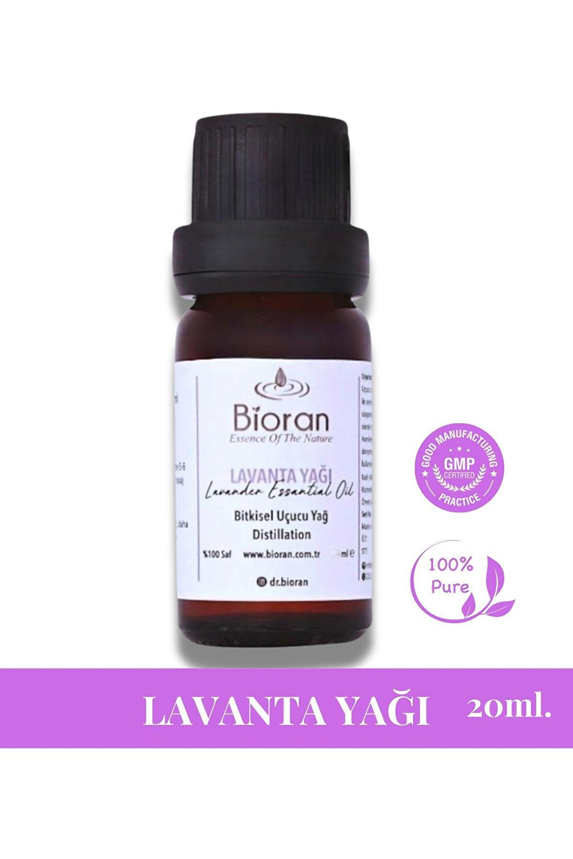 Lavanta Yağı % 100 Saf Bitkisel Uçucu Yağ 20 ml. (Lavender Essential Oil)