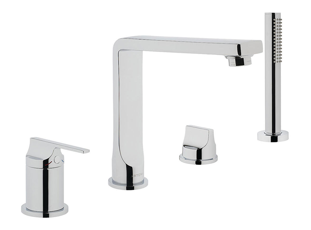 Artema Suit L A42529 Küvet Bataryası, 4 Delikli, Krom