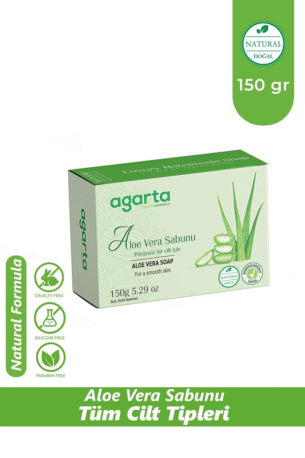 Agarta Doğal El Yapımı Aloe Vera Sabunu 150 gr