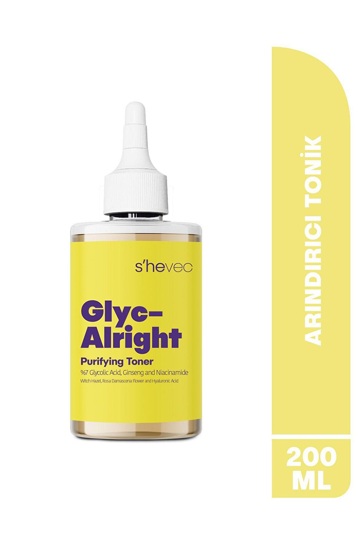 GLYC- ALRIGHT - Tüm Ciltler İçin Gözenek Sıkılaştırıcı Leke Karşıtı Tonik 200ml