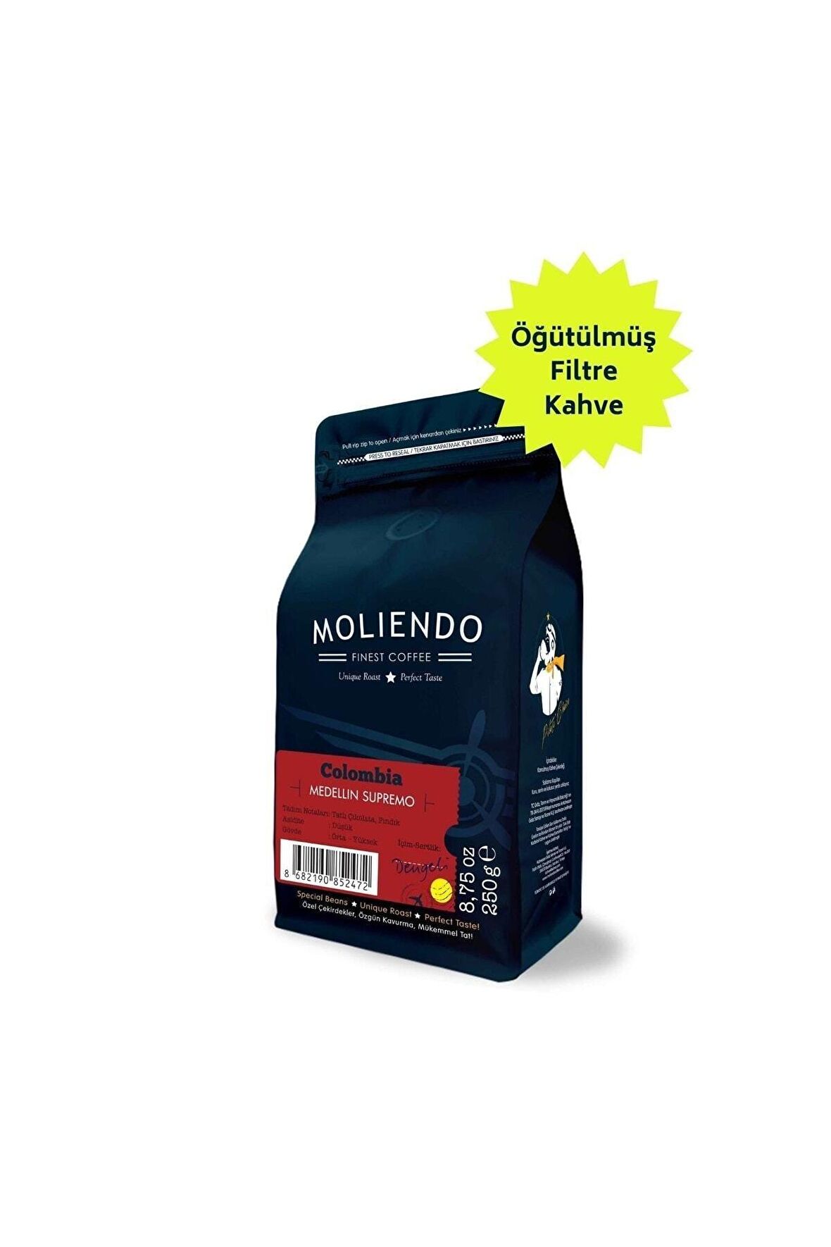 Moliendo Colombia Medellin Supremo Yöresel Kahve ( Öğütülmüş Filtre Kahve ) 250 G.