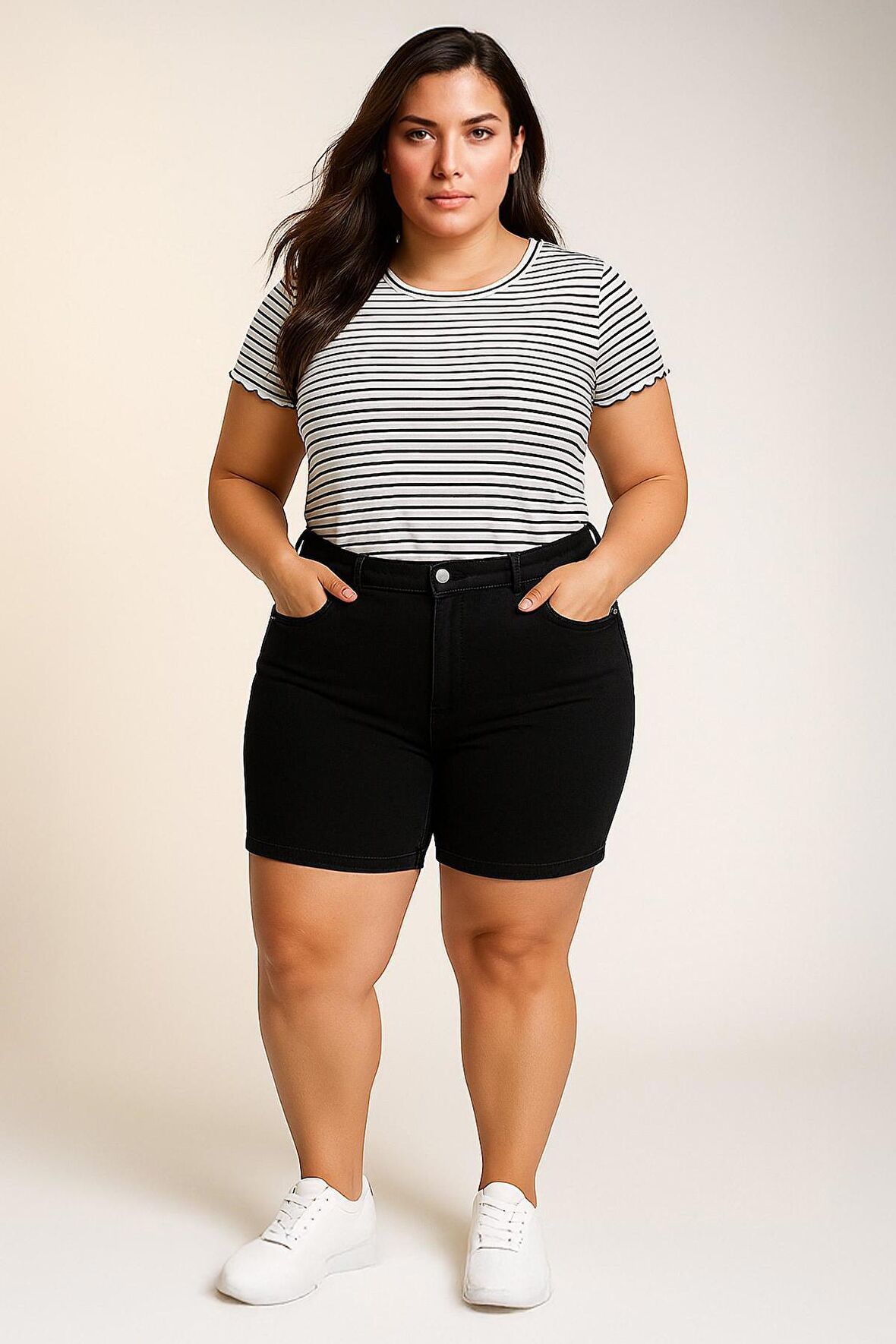 DeFacto Normal Bel Katlamalı Paça Jean Bermuda Şort A1958AX25SMNM40