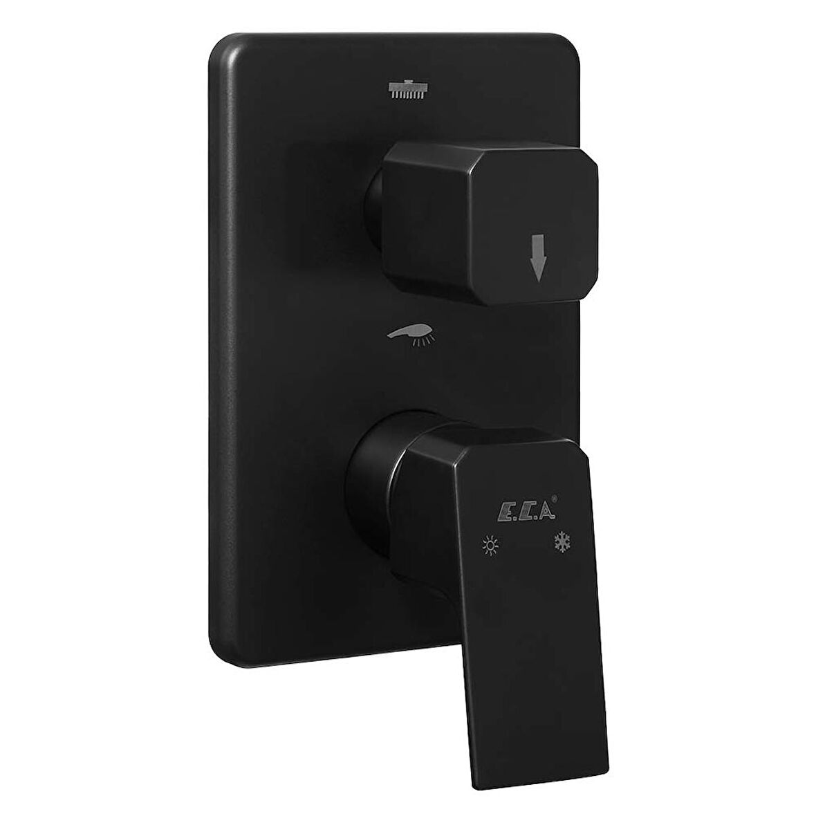 Eca Tiera Ankastre Banyo Bataryası Sıva Üstü Grubu Mat Siyah 2 Yollu 102167205C1-KDE