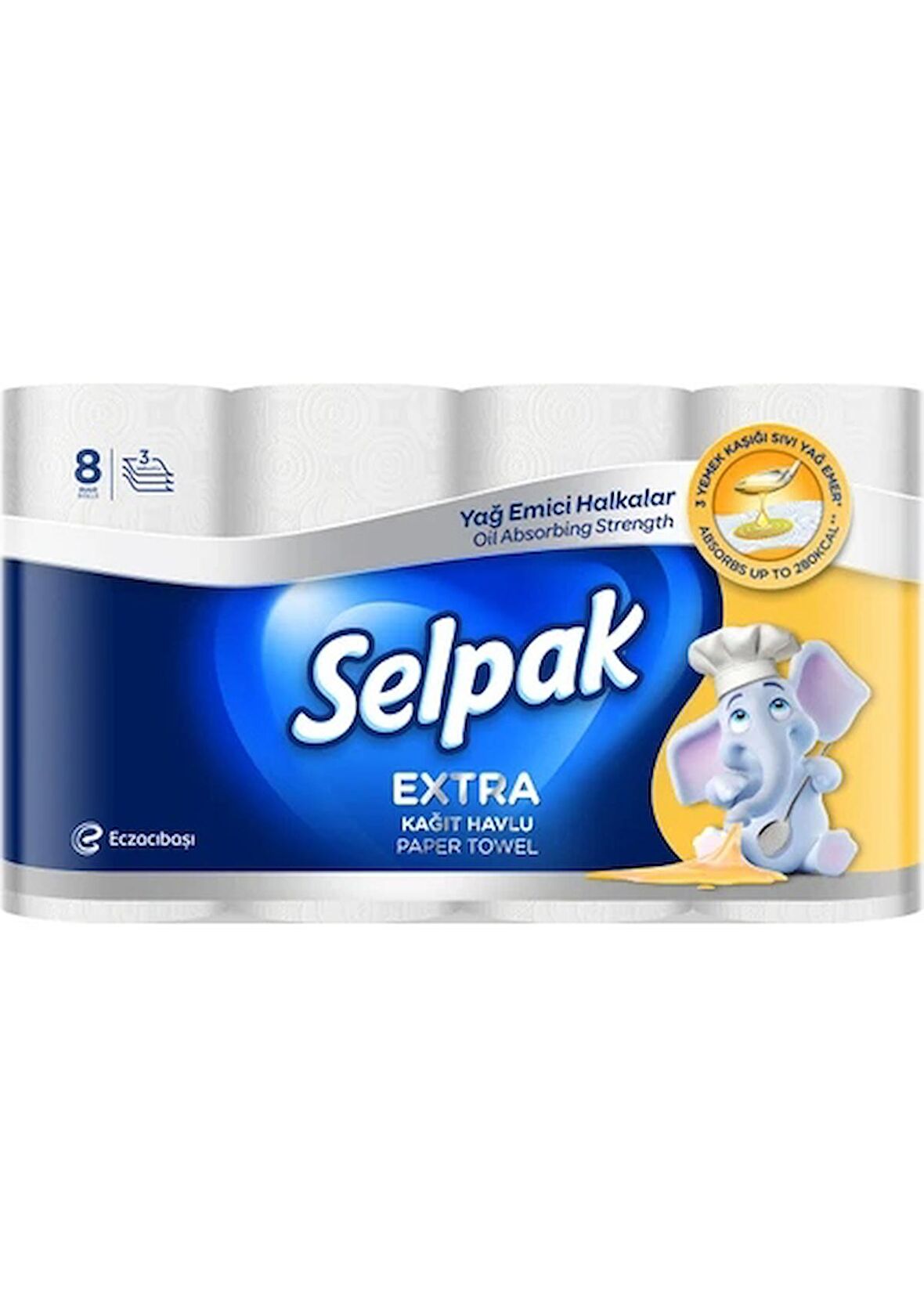 Selpak Extra Yağ Emici 8'li Kağıt Havlu
