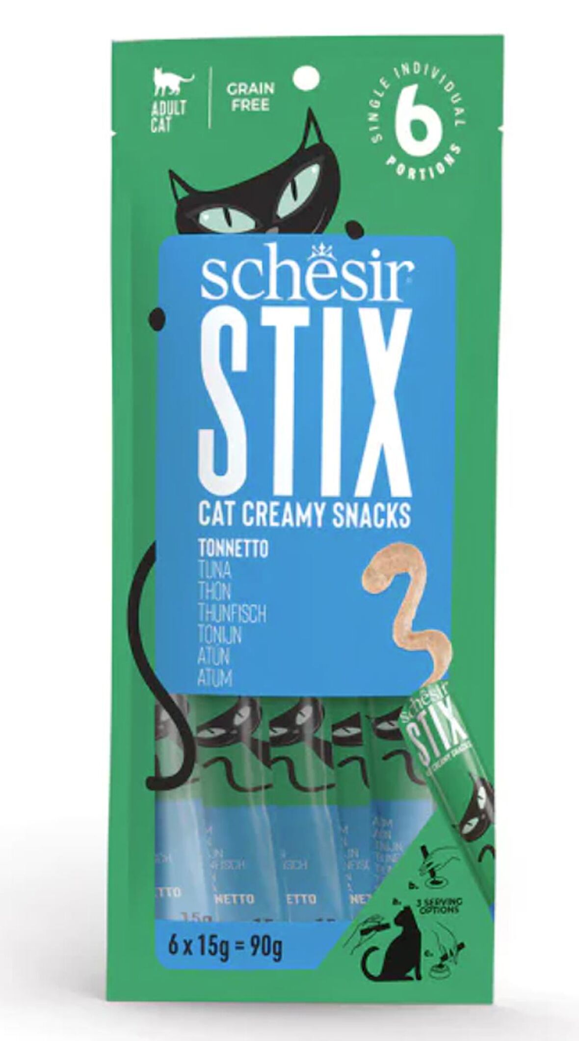 Schesir Stick Ton Balıklı Kedi Ödülü 6 x 15 Gr 