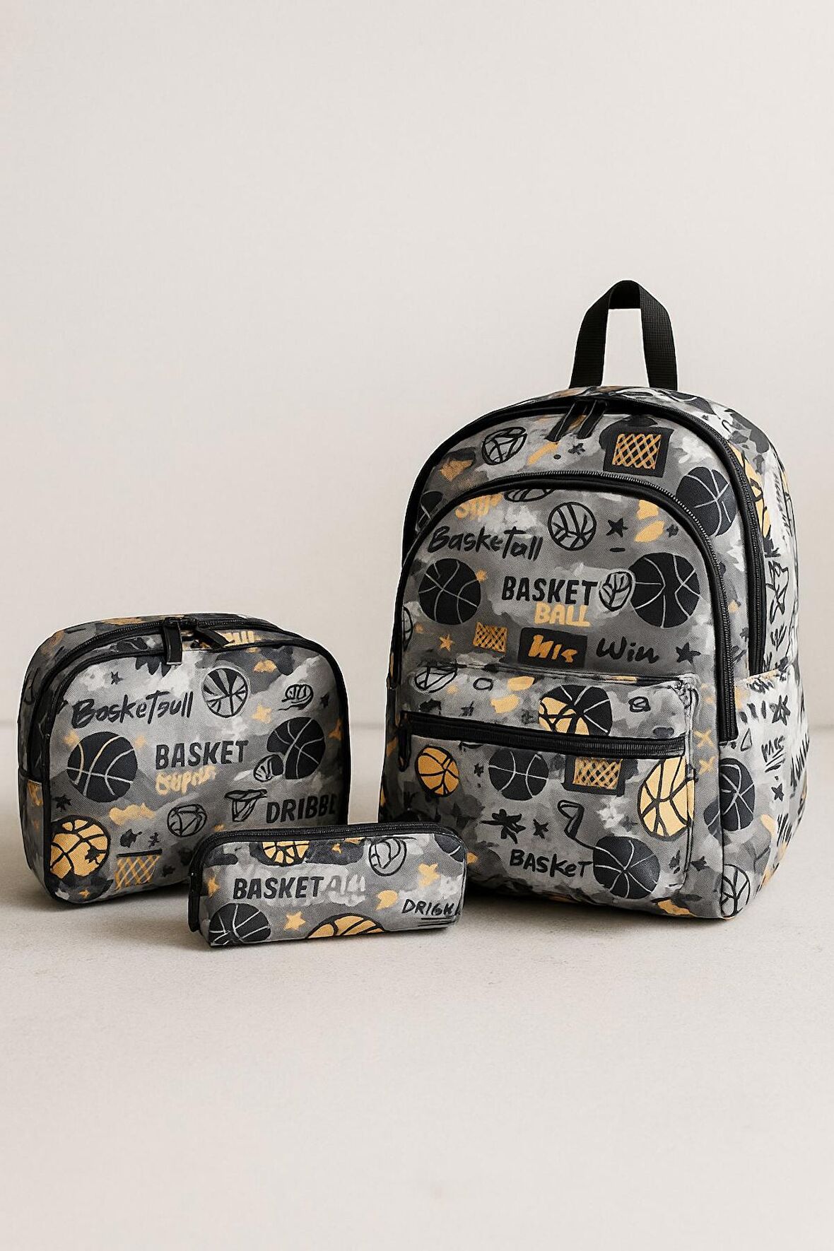 NewBag BASKETBOL ERKEK SIRT OKUL ÇANTASI-3'LÜ SET  (YENİ SEZON)