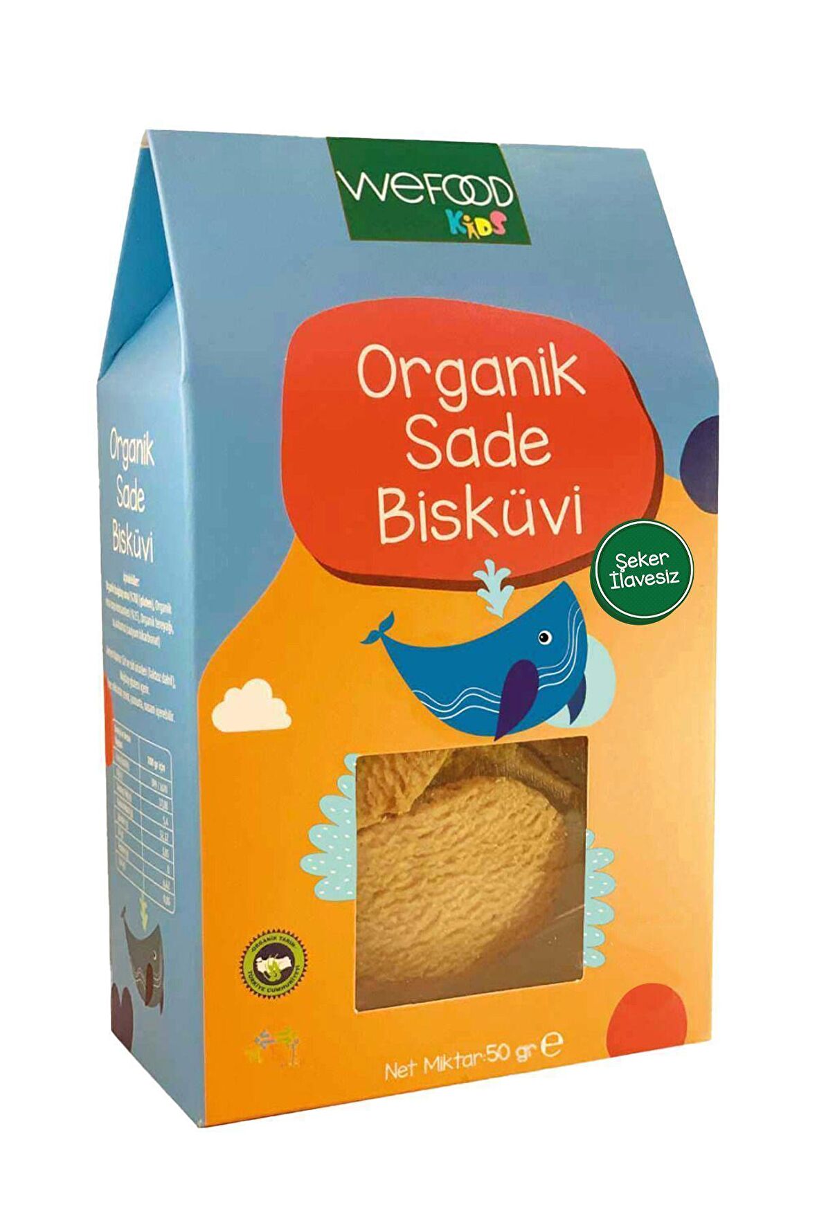 Kids Organik Sade Bisküvi 50 Gr (tereyağlı) 3'lü