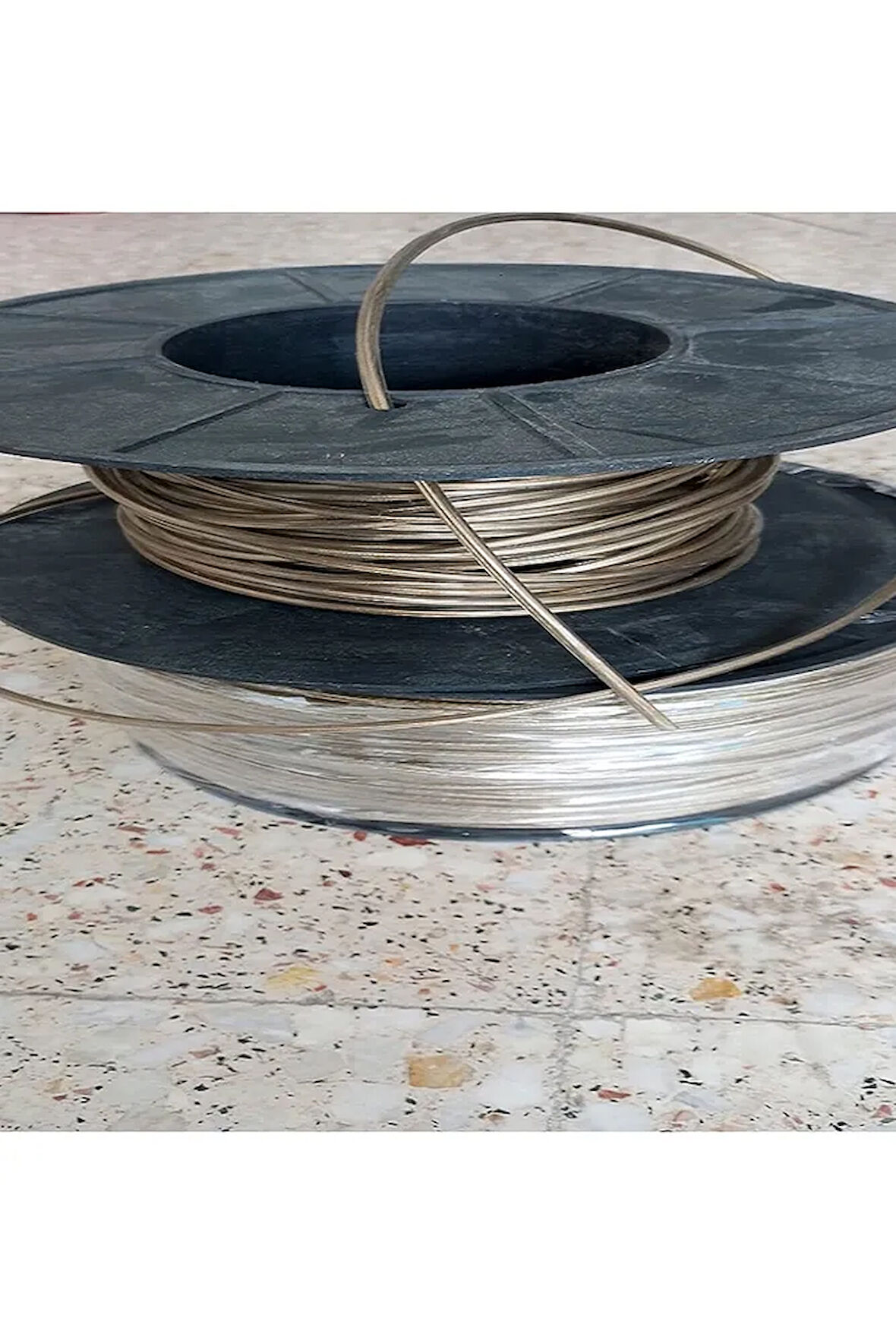 4 Mm Izoleli Çelik Halat 200 Metre Pvc Kaplı Çamaşır Ipi 4 Milim Plastik Makaralı 