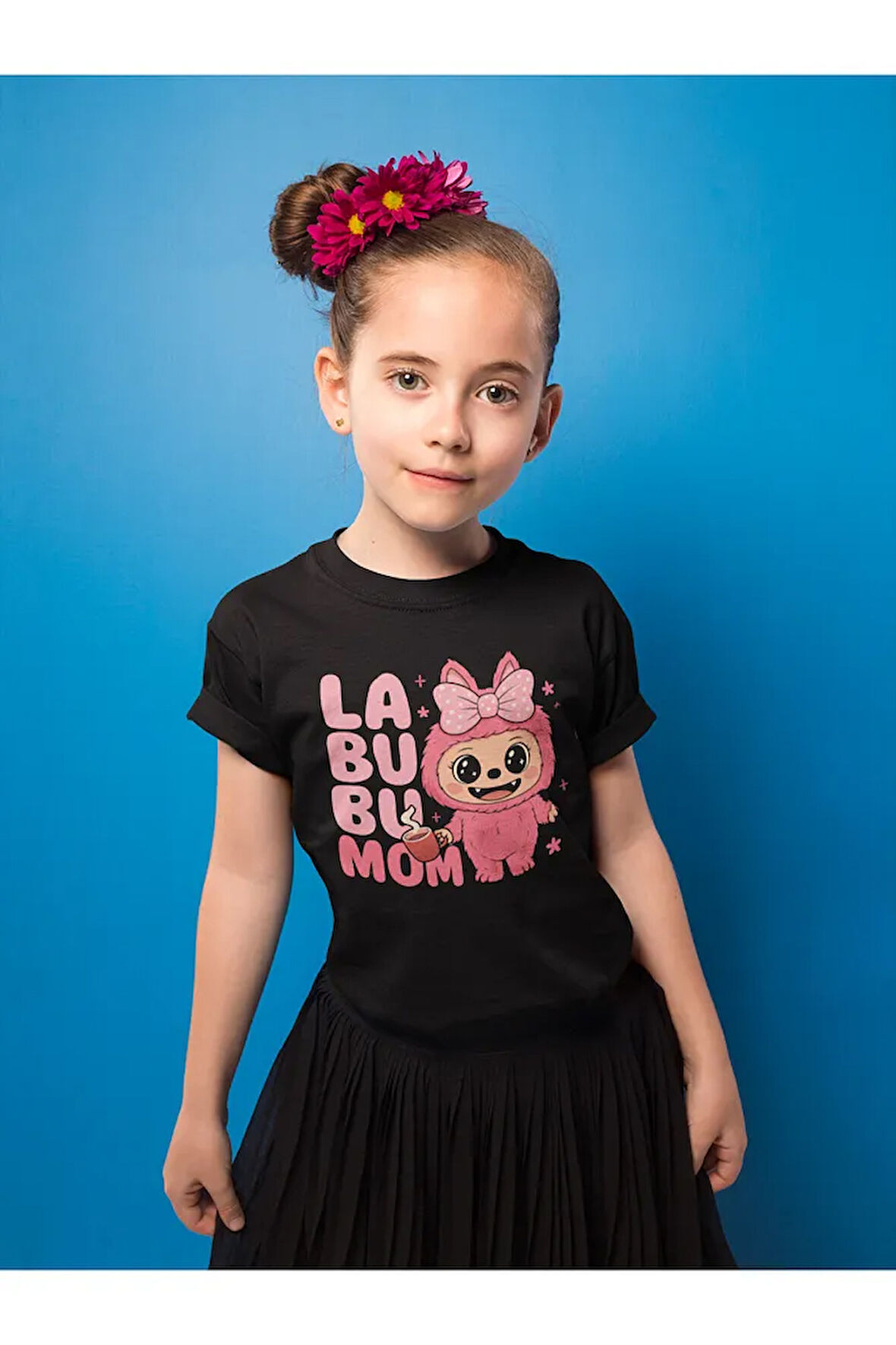 Labubu Baskılı Unisex Çizgi Film Çocuk Tişört (1-12 Yaş)