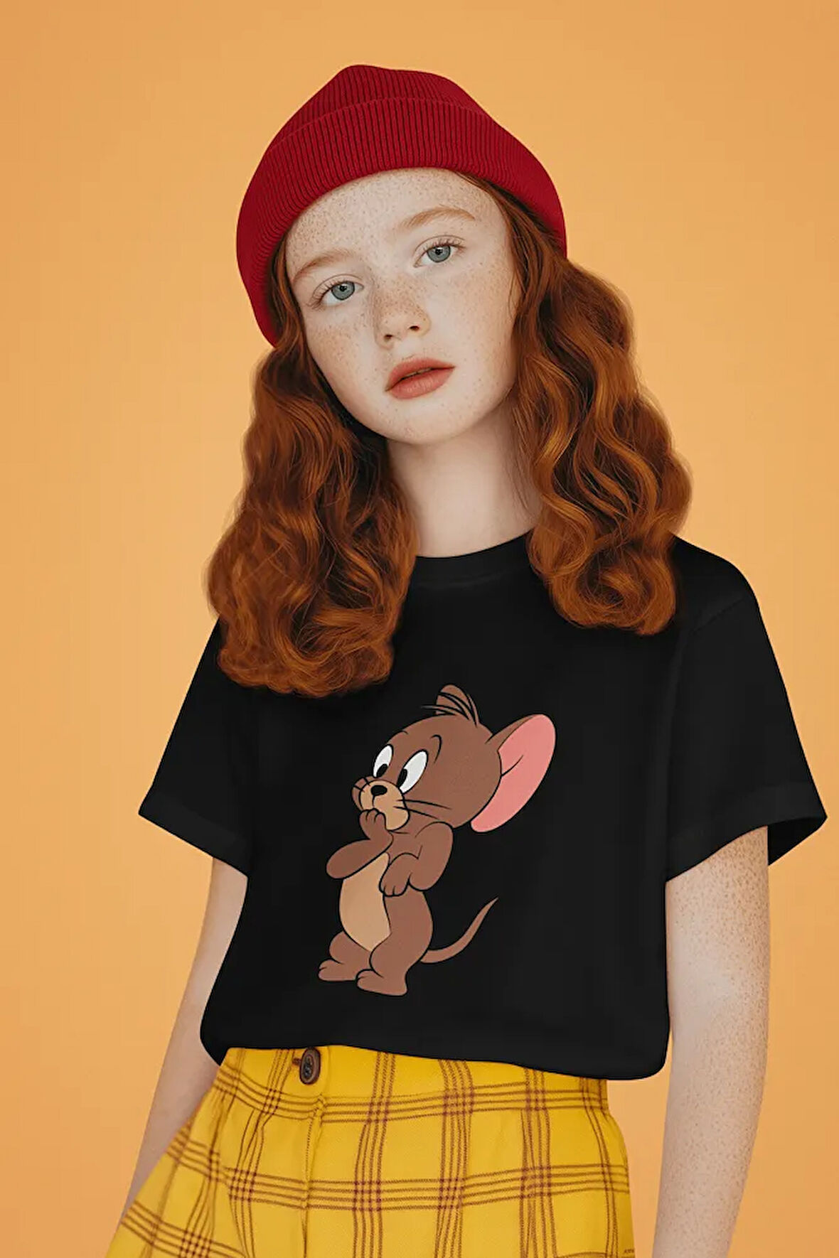 Jerry Baskılı Unisex Çizgi Film Çocuk Tişört (1-12 Yaş)