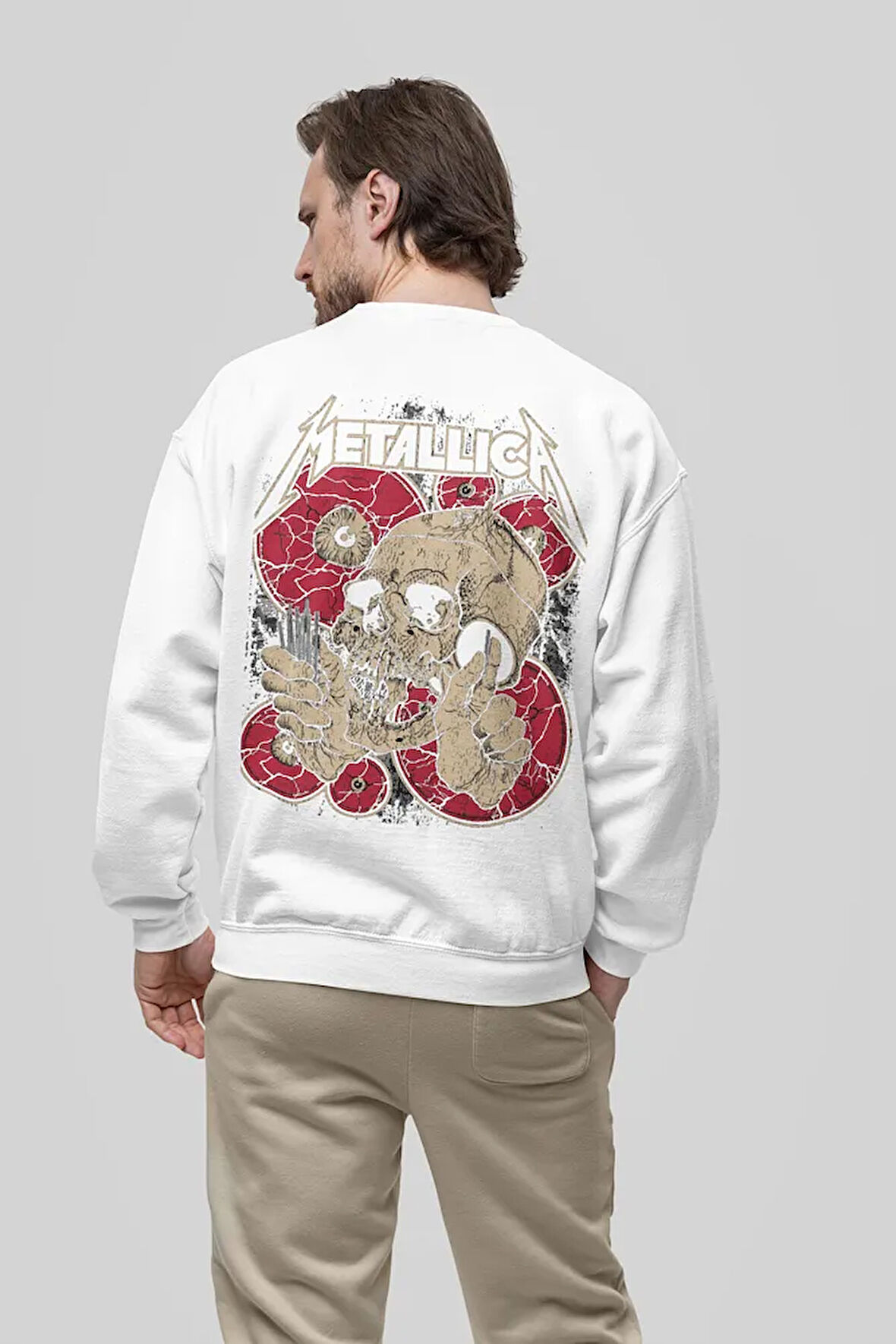 Metallica Rock Metal Müzik Grubu Baskılı Unisex Oversize Sweatshirt