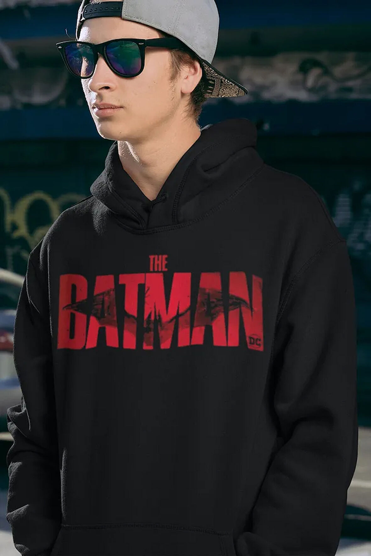 The Batman Dc Karakter Baskılı Unisex Oversize Marvel Hoodie