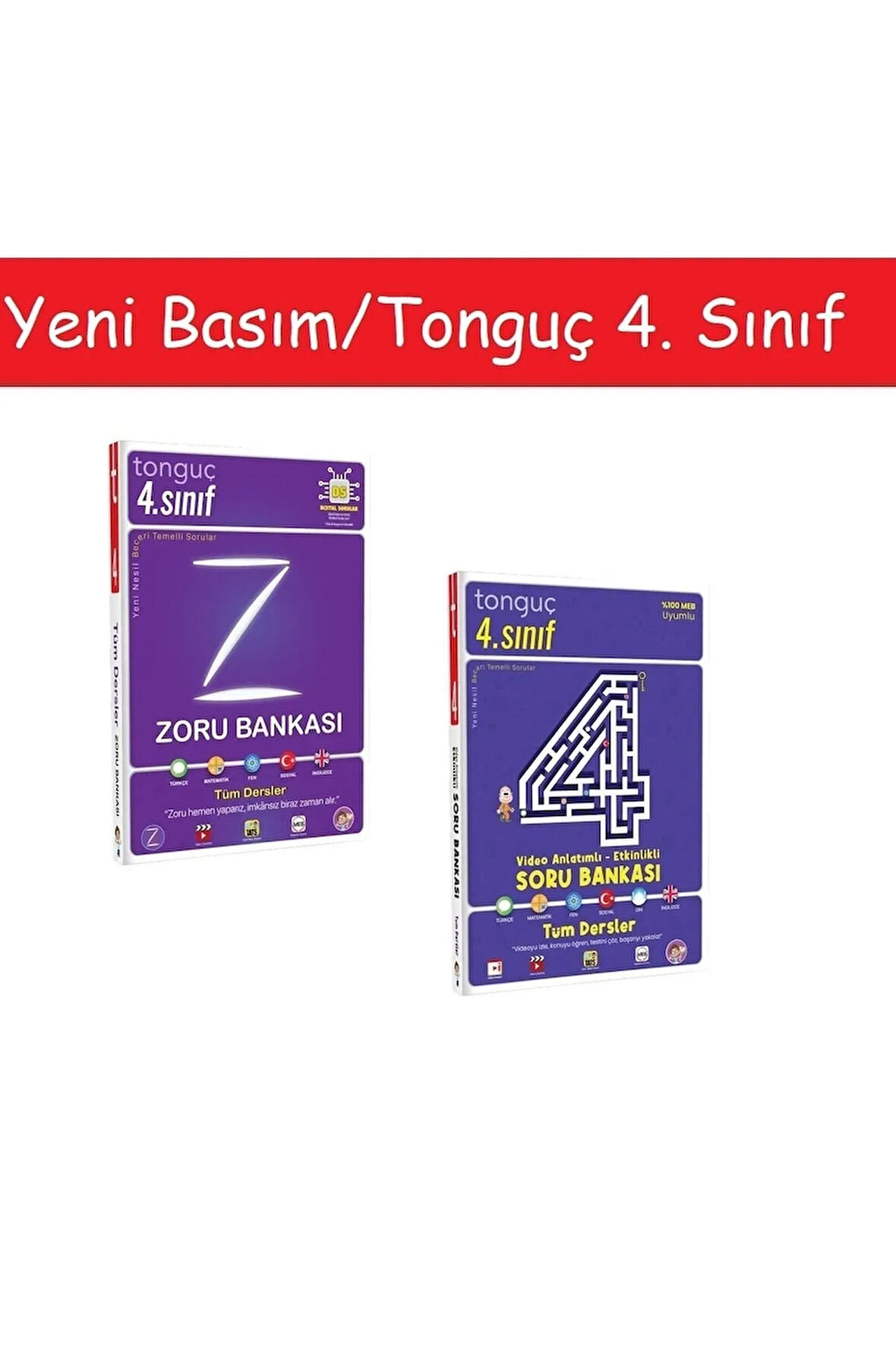 Tonguç 4. Sınıf Zoru Bankası & 4. Sınıf Tüm Dersler Video Anlatımlı-etkinlikli Soru Bankası