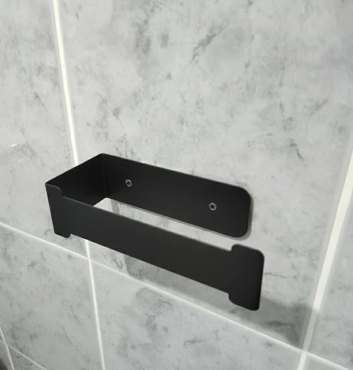 LAZER KENDİNDEN YAPIŞKANLI WC KAĞITLIK MAT SİYAH