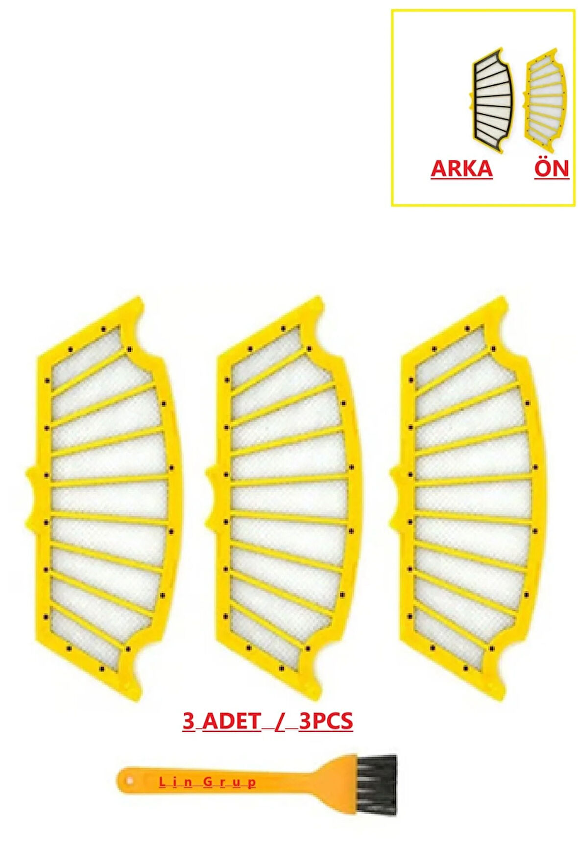 iRobot Roomba 500 521 531 535 540 551 555 561 581 595 Robotik Vacuum Yedek Hepa Filtre 3 adet