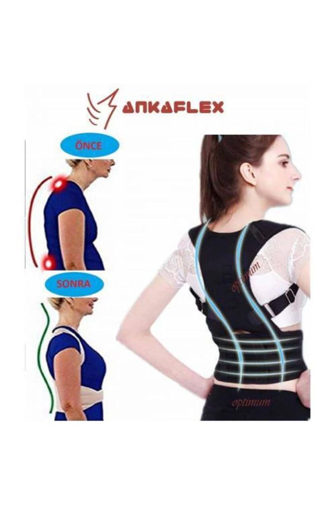 Manyetik Dik Duruş Korsesi Kamburluk Önleyici Düz Durmayı Sağlayan Bel Sırt Omuz Destek