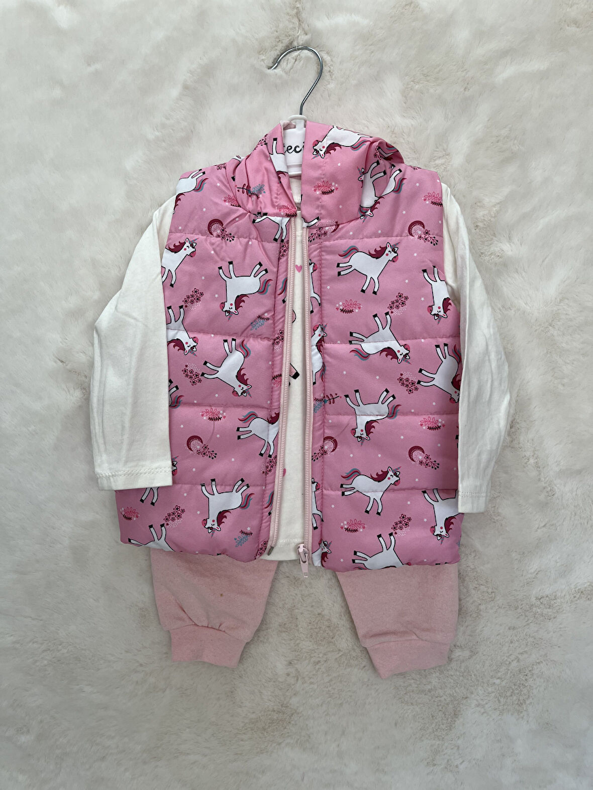Unicorn Desen  Şişme Yelek Üçlü Takım