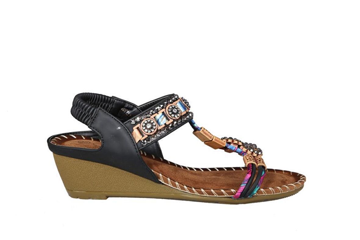 GUJA 21Y151-2 Siyah Kadın Sandalet