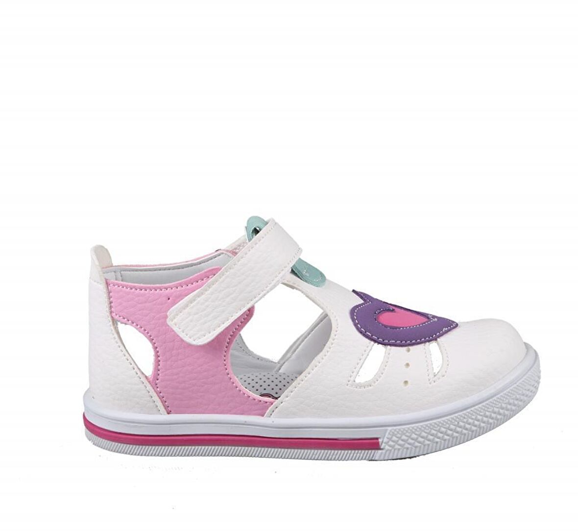 Şirin Bebe 221-65 Beyaz Pembe Çocuk Sandalet