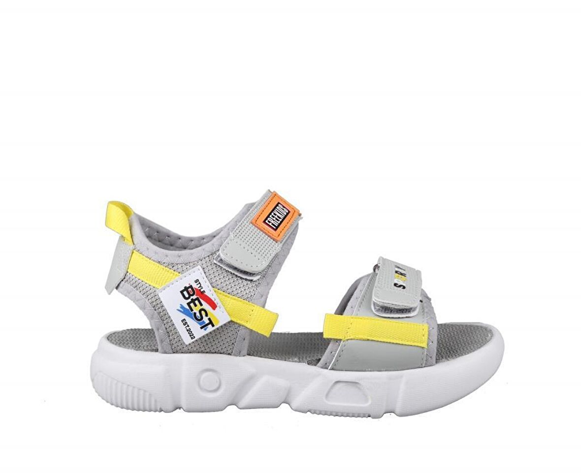 Bücür Ortopedi 300 Gri Sarı Çocuk Sandalet