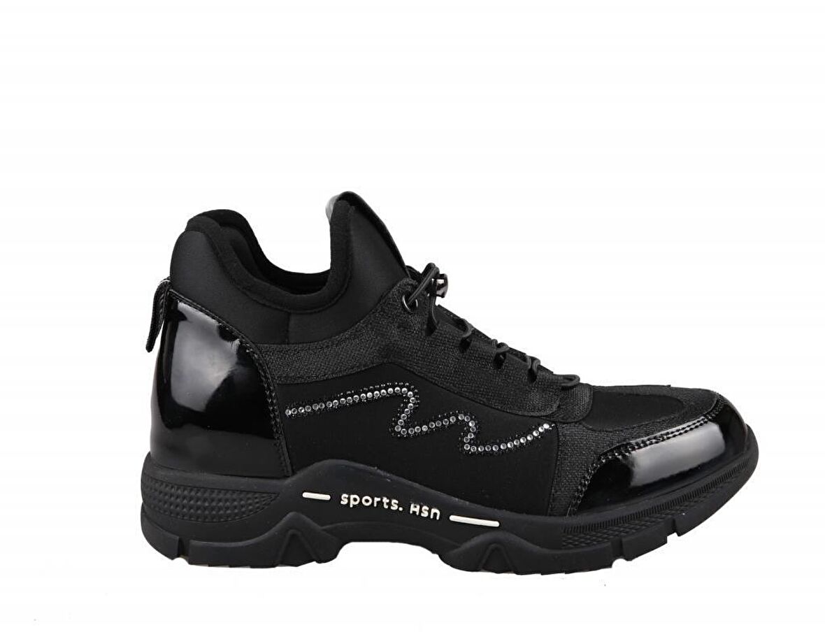 GUJA 22k303-4 Dolgu Topuk Siyah Kadın Sneakers