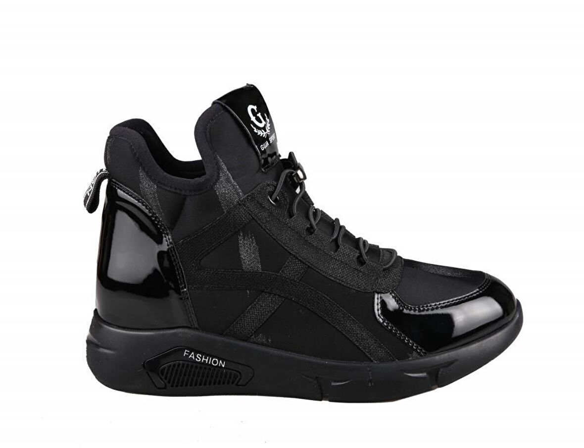 GUJA 22k303-3 Dolgu Topuk Siyah Kadın Sneakers