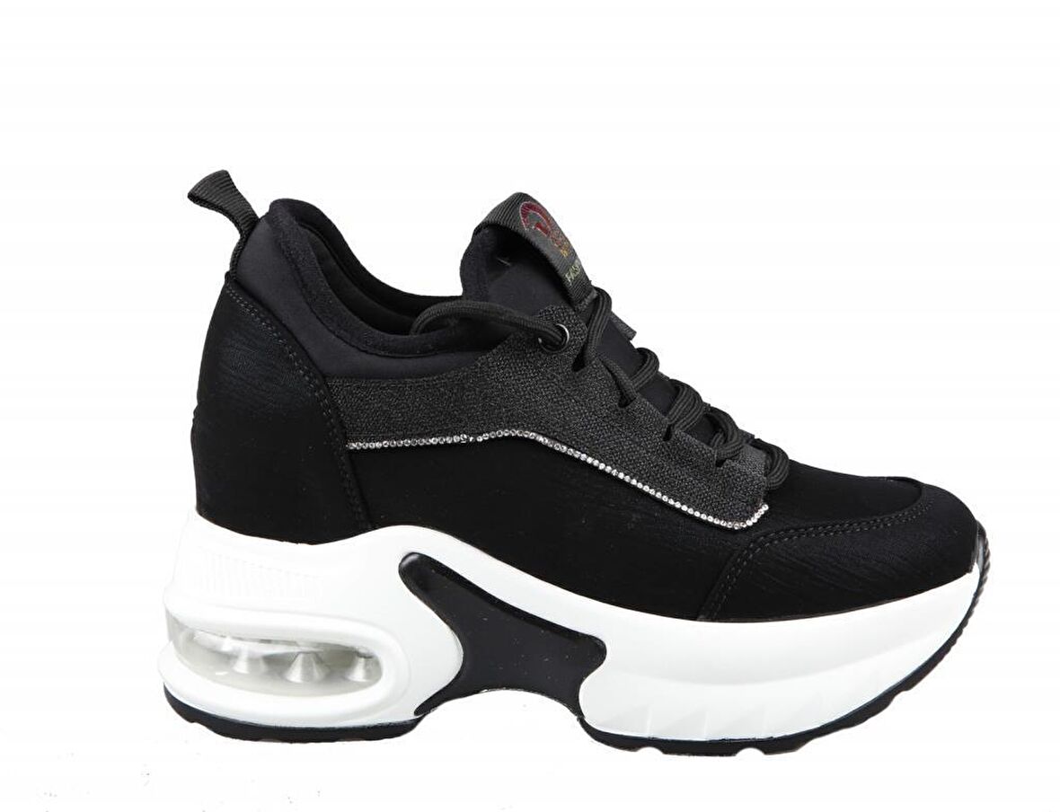 GUJA 22k300-2 Dolgu Topuk Siyah Kadın Sneakers