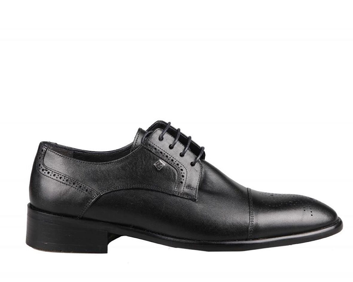 FOSCO 2703 Hakiki Deri Siyah Erkek Günlük Ayakkabı