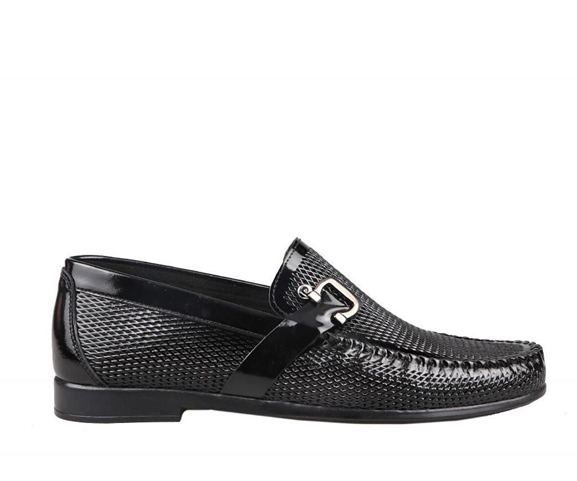 Pierre Cardin 2598 Hakiki Deri Siyah Rugan Erkek Günlük Ayakkabı