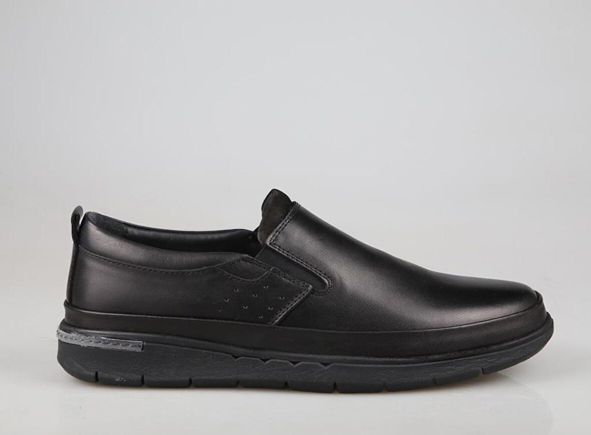 KOMCERO 3k8809 Dr Jells Hakiki Deri Siyah Erkek Günlük Ayakkabı